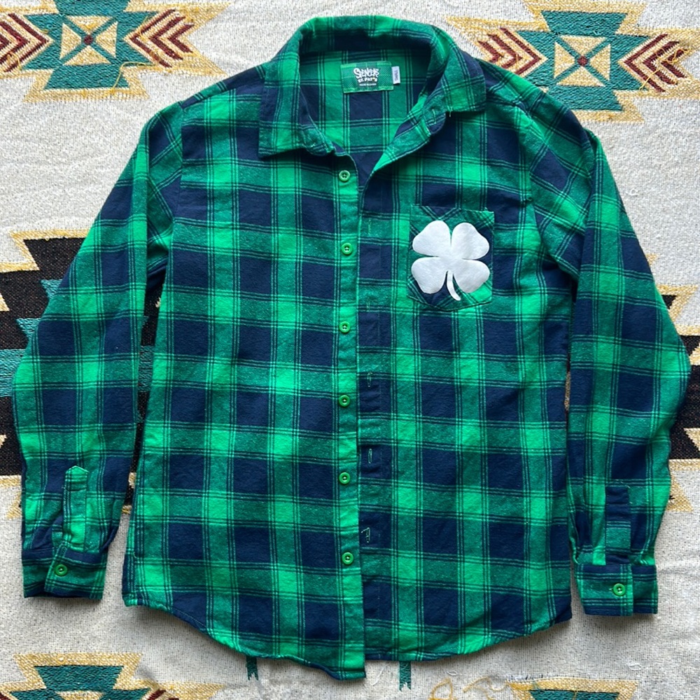 Spencer’s St. Pats Flannel Top